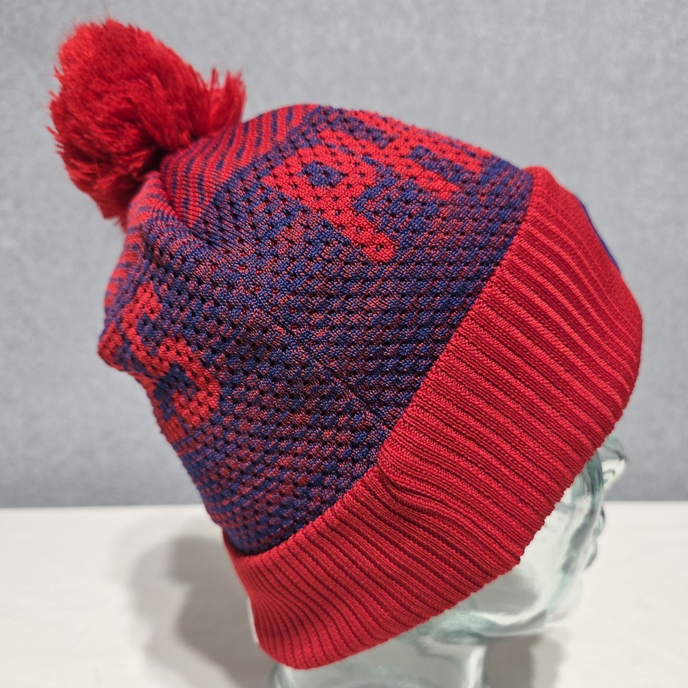 New Era Philadelphia Phillies MLB On-Field Knit Pom Beanie Hat Red/Blue OS - Picture 5 of 11